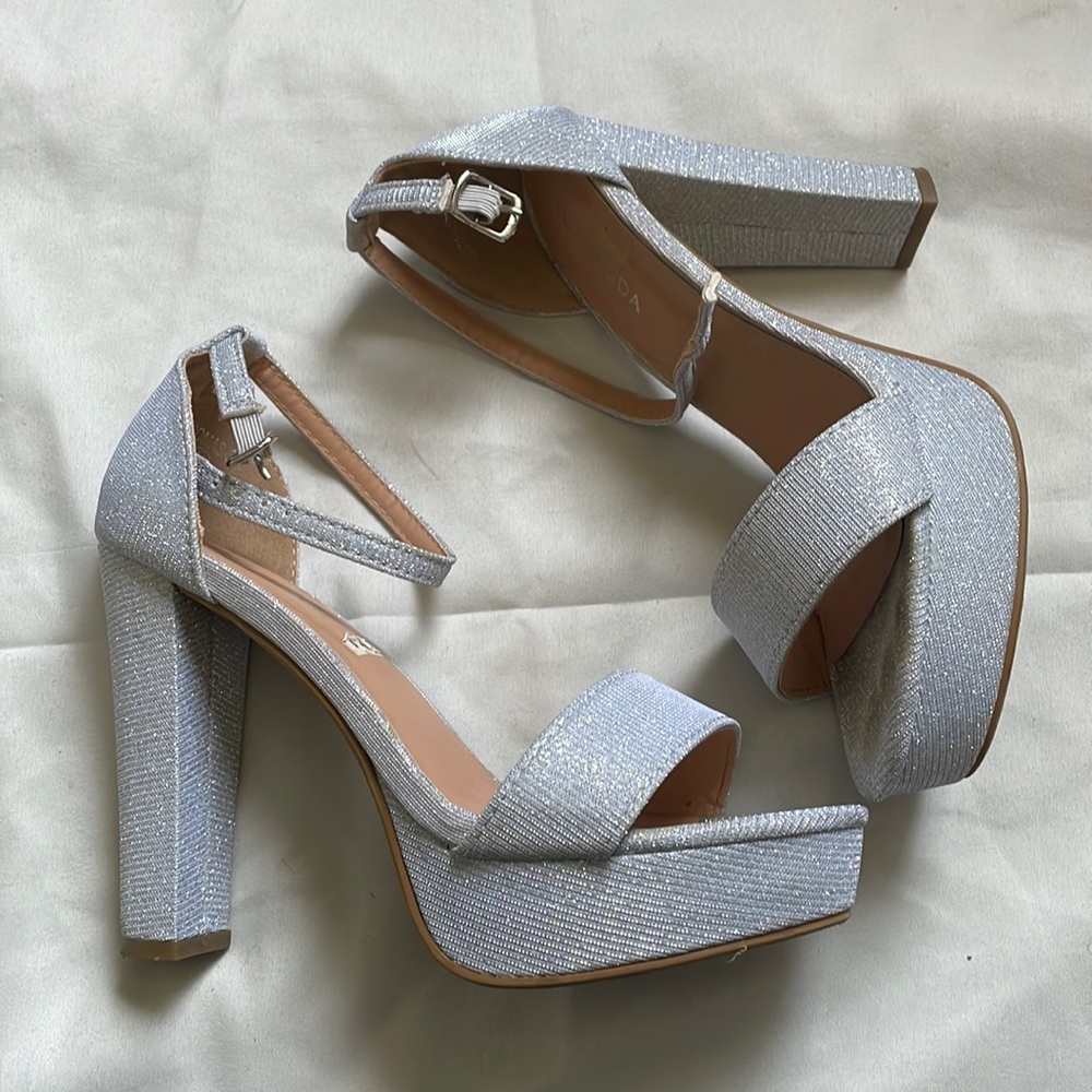 Top moda Silver platform heels